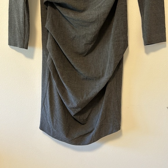 iXOs Malloni Stretch Crepe Cowl Neck Dress Women Small Lagenlook Draping Minimal - Picture 4 of 12